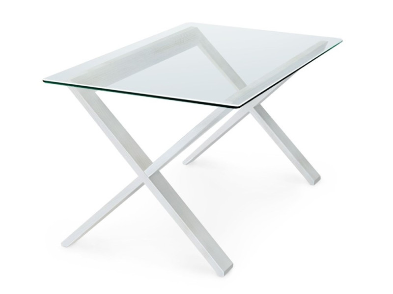 Журнальный стол Onyx 11 100х60х51 см, цвет: стекло / выбеленный дуб