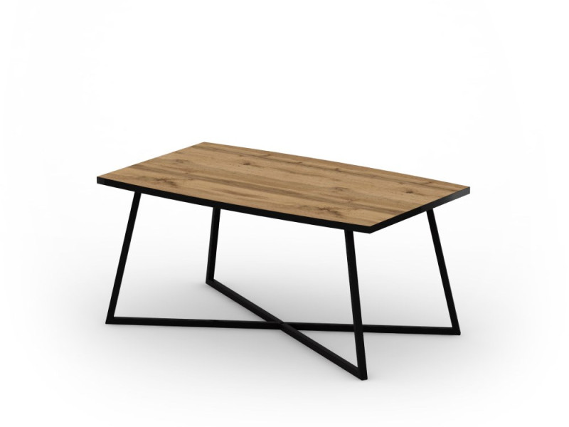 Журнальный стол Braxton 100x60x47 см, цвет: дуб натюрель / черный
